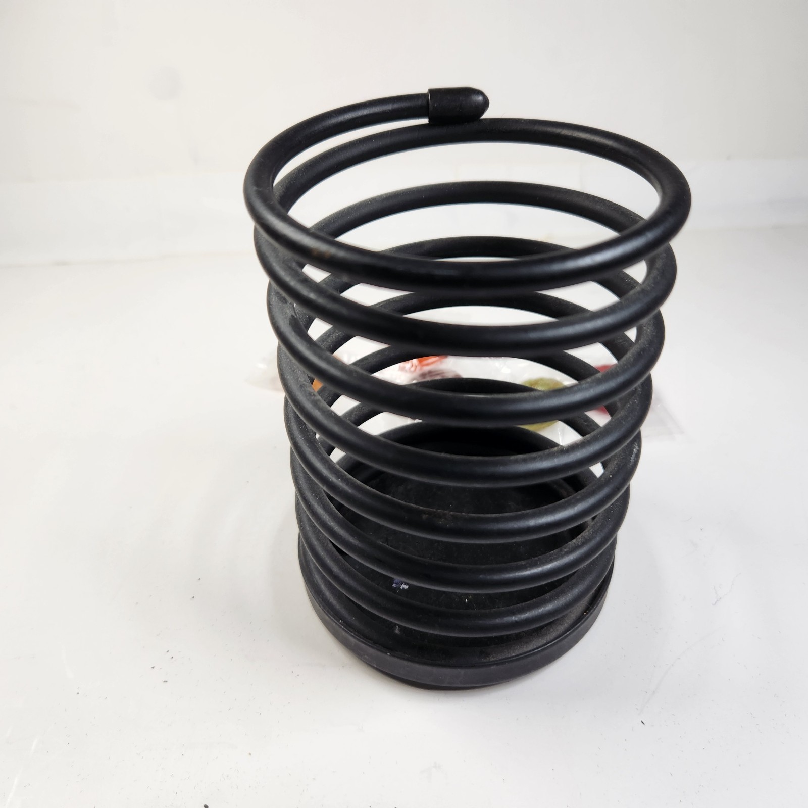 Spectrum Pencil Cup, Spiral Wire with Tilt-Resistant Base, Black Matte Finish
