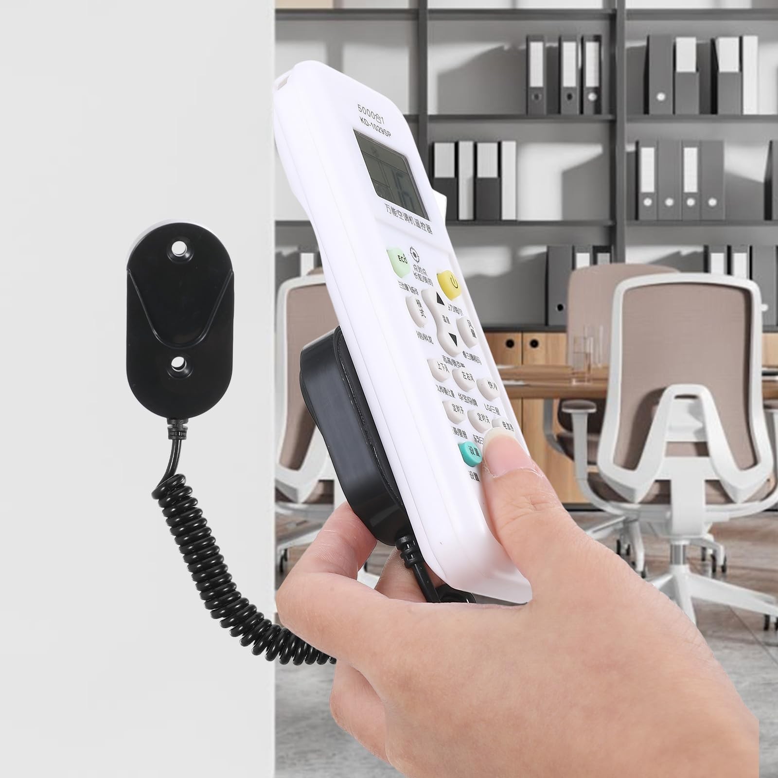 2 Pcs Magnetic Remote Control Holder with Spring Rope for TV Fan Air Conditioner