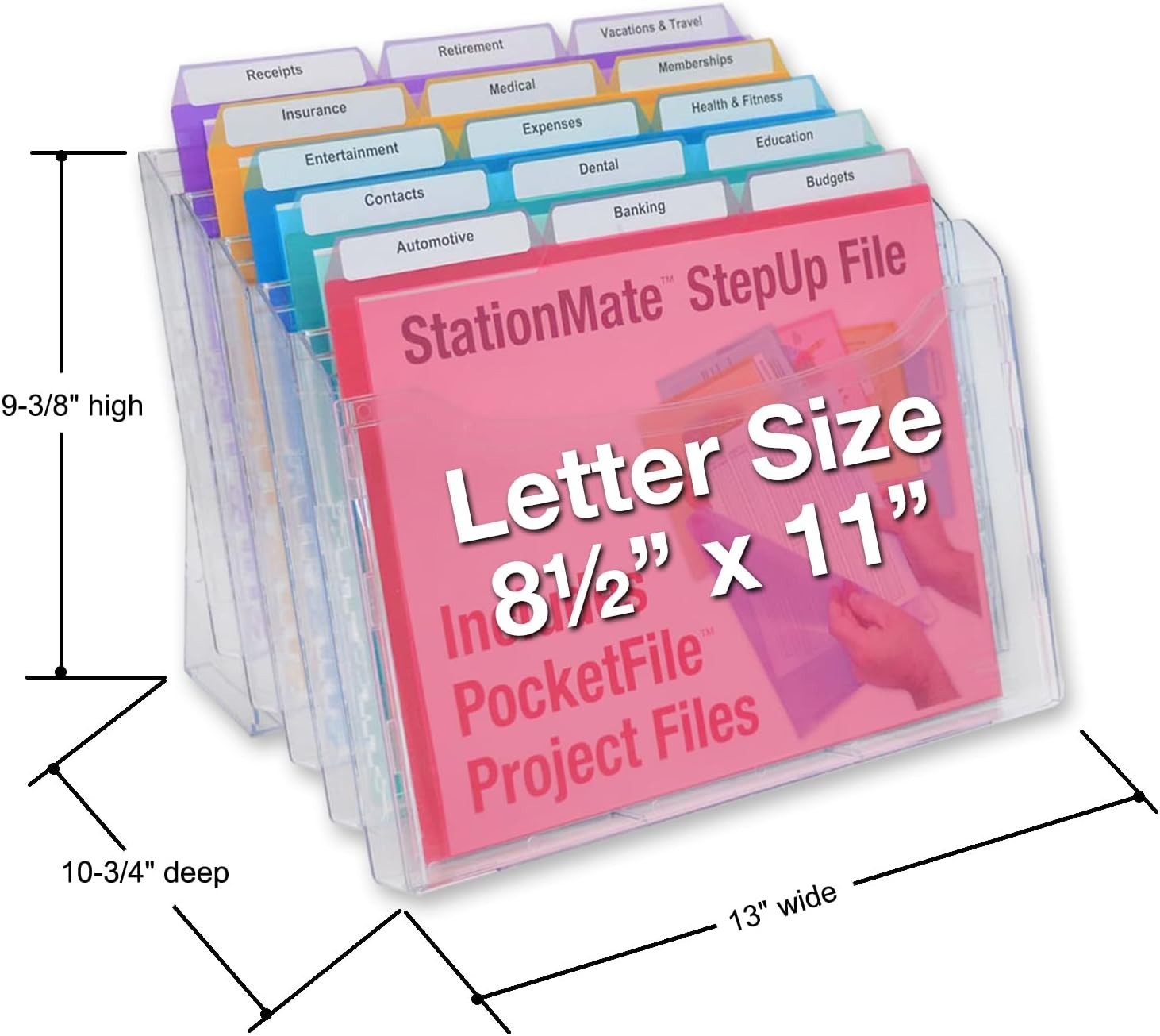 StationMate Desktop Organizer Includes 18, 3rd-Cut PocketFiles. Complete Proj…