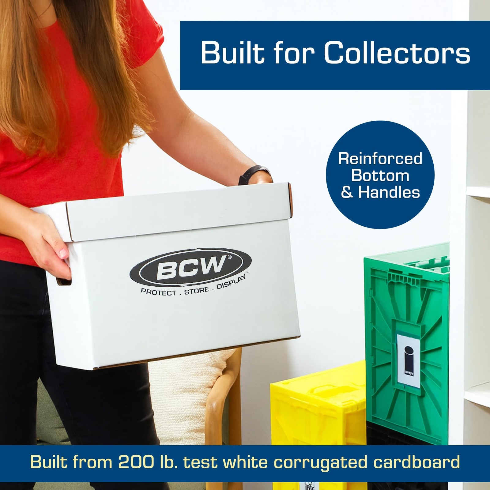 BCW Short Comic Storage Box – 3 Pack | Holds 150-175 3 Pack, White