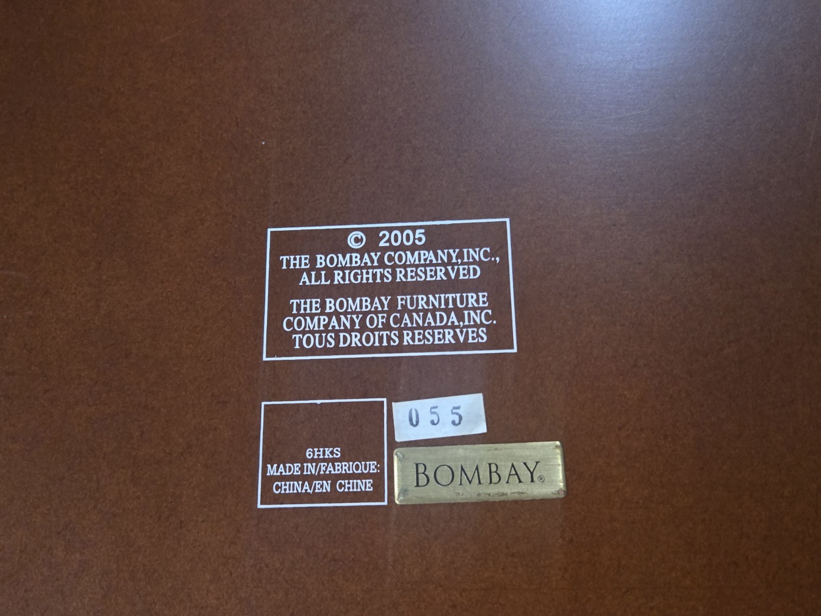 Rare Vtg Bombay Company Leather & Wood Executive Desk World 4 Clock Pad Blotter