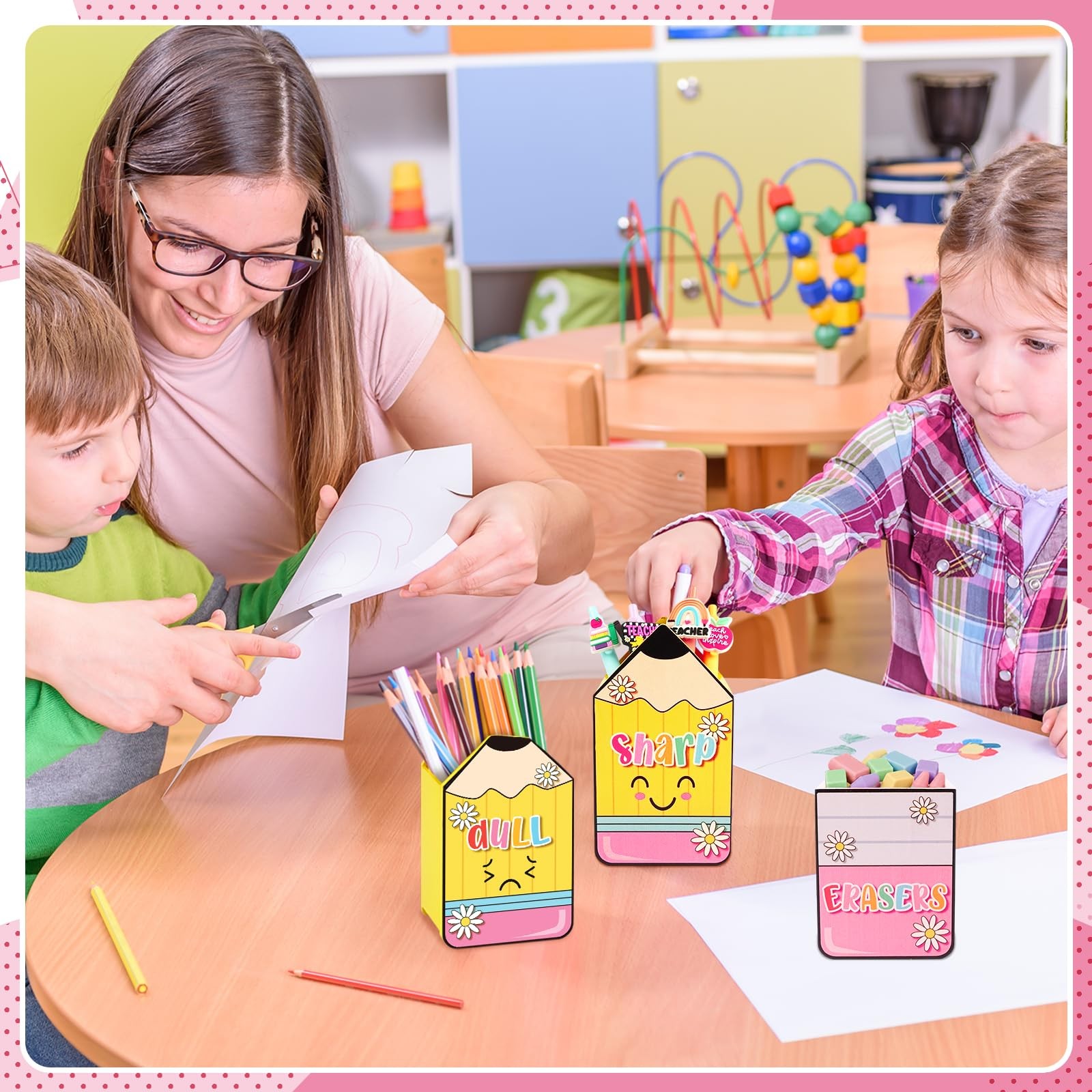 3 Pcs Sharp and Dull Pencil Holder for Classroom Teacher Appreciation Gifts E…