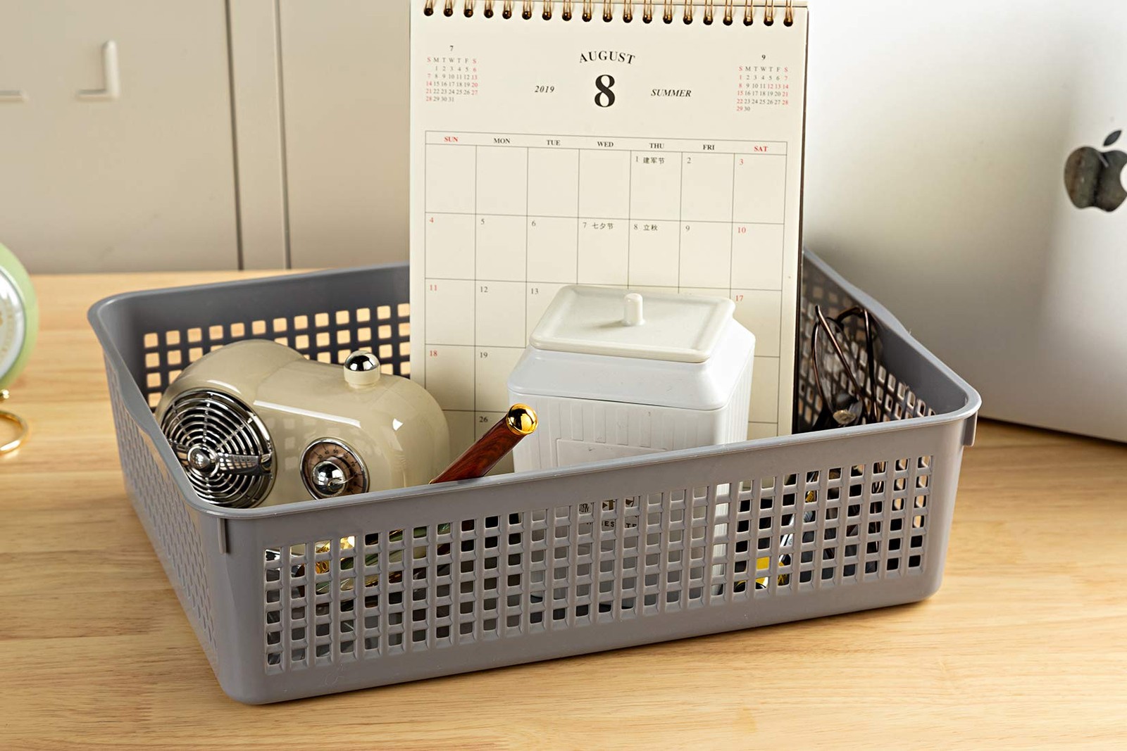Aebeky A4 Size Plastic Paper Storage Trays,Desktop File 13″X9.5″X3.6″, Grey
