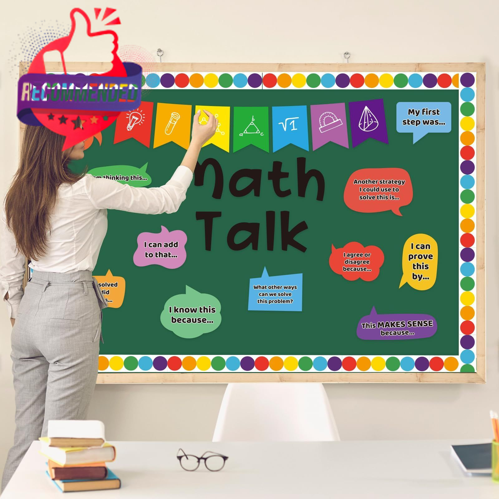 43 Pcs Math Talk Bulletin Board Set For Math Classroom Decorations Educational