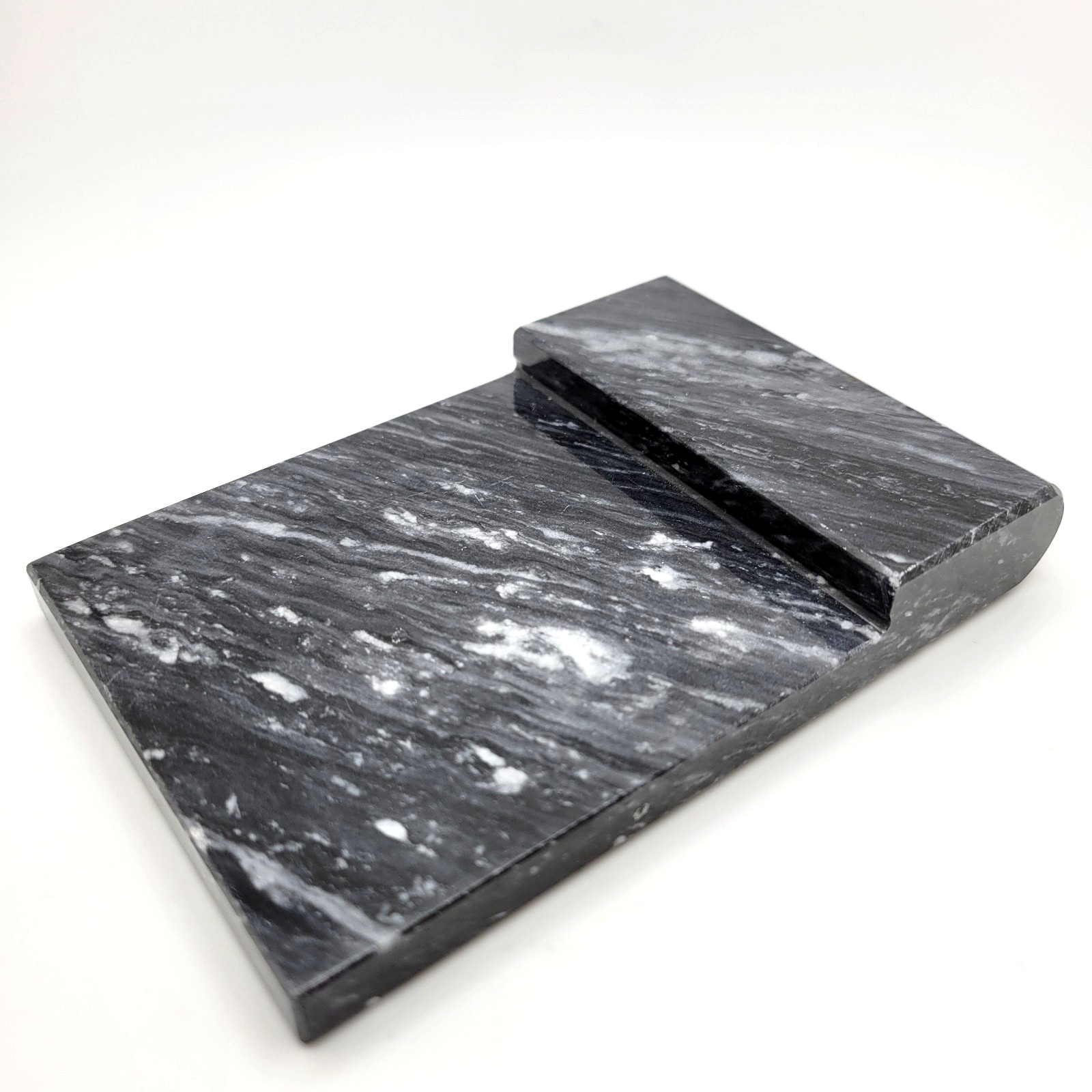 Marble Sticky Note Holder Desk Accessory Black Stone Executive Paperweight