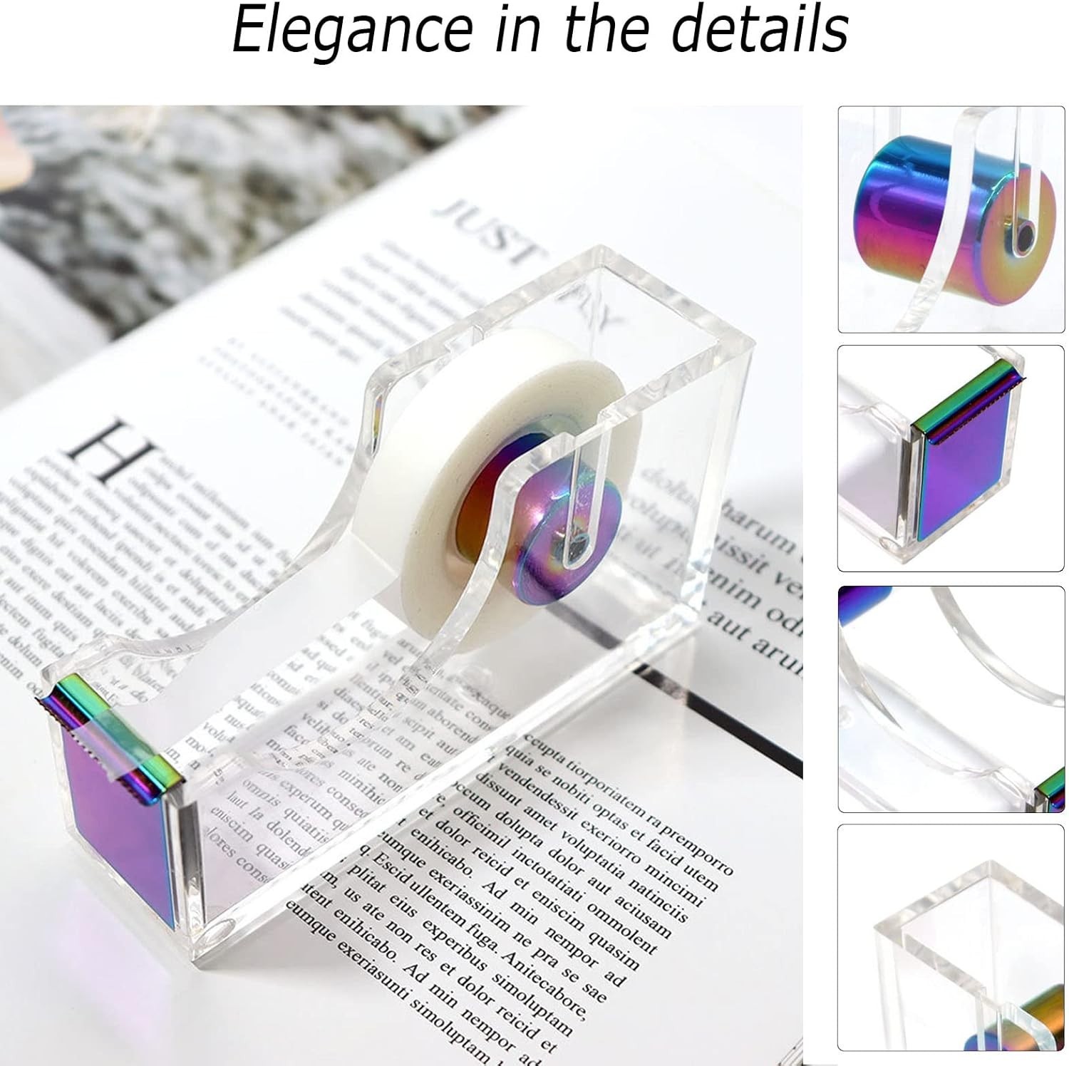 Professional Multicolor Acrylic Office Supplies Set – Stapler, Tape & More