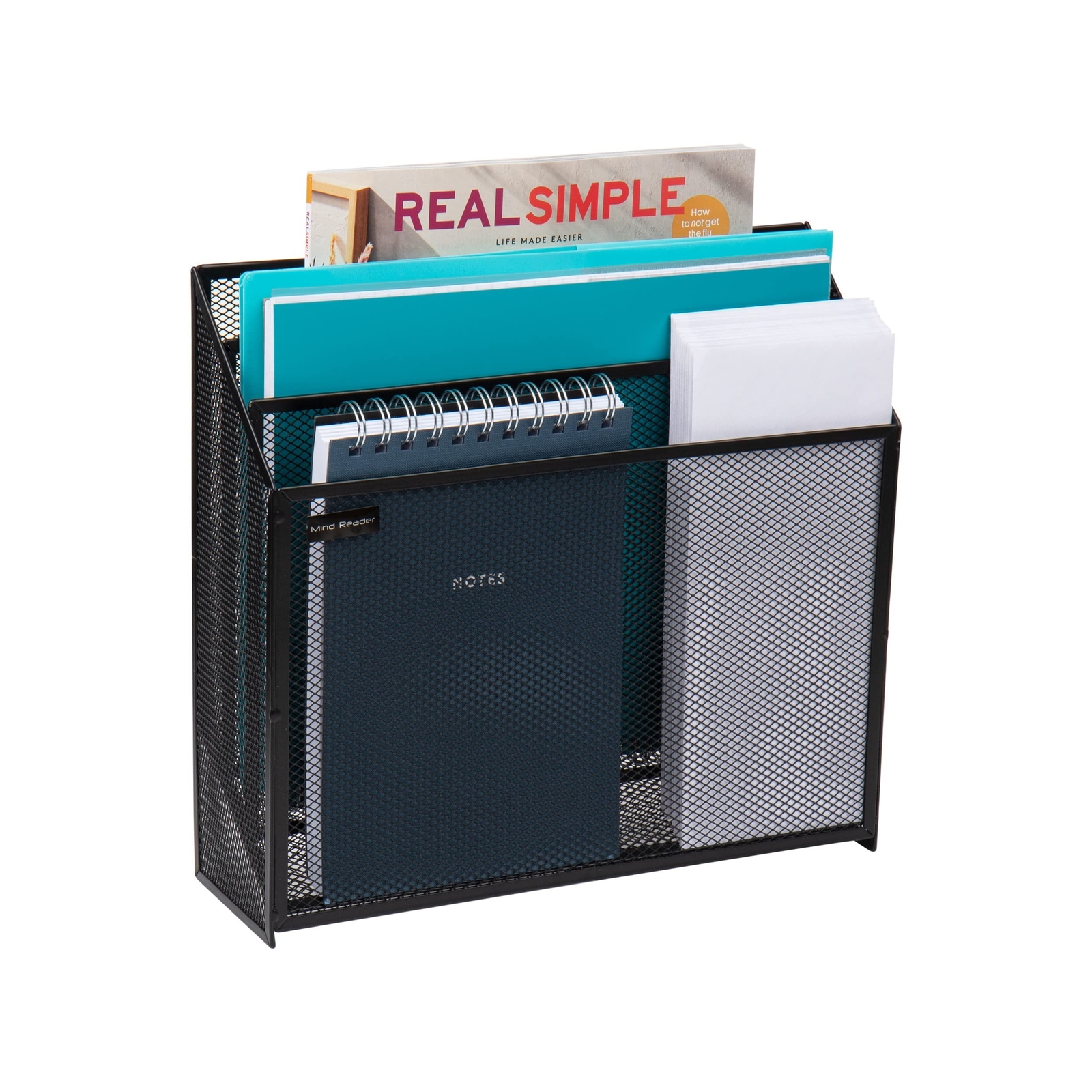 Mind Reader Vertical File Storage, Desktop Organizer, Workspace, Office, Meta…