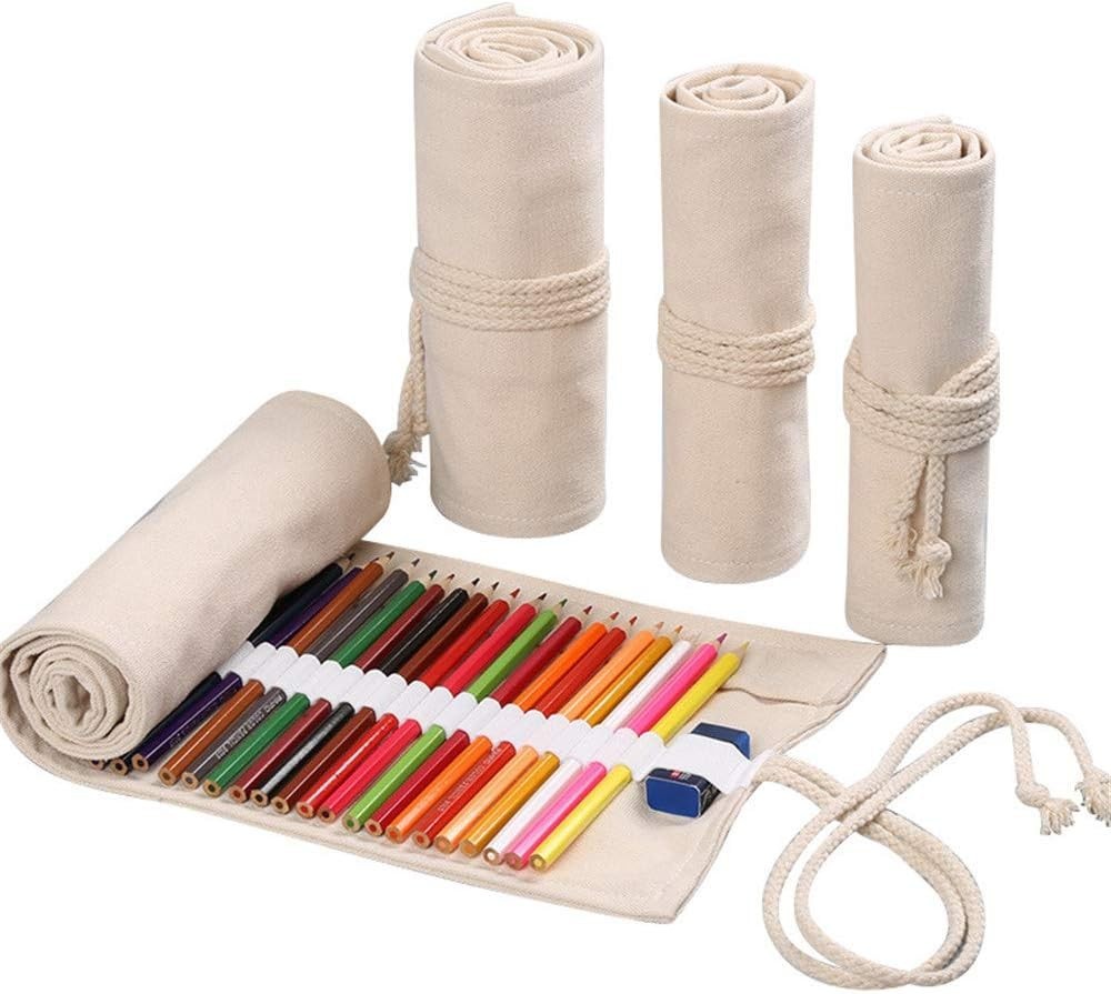 Elegant 48-Slot Colored Pencil Wrap – Portable & Stylish Art Organizer