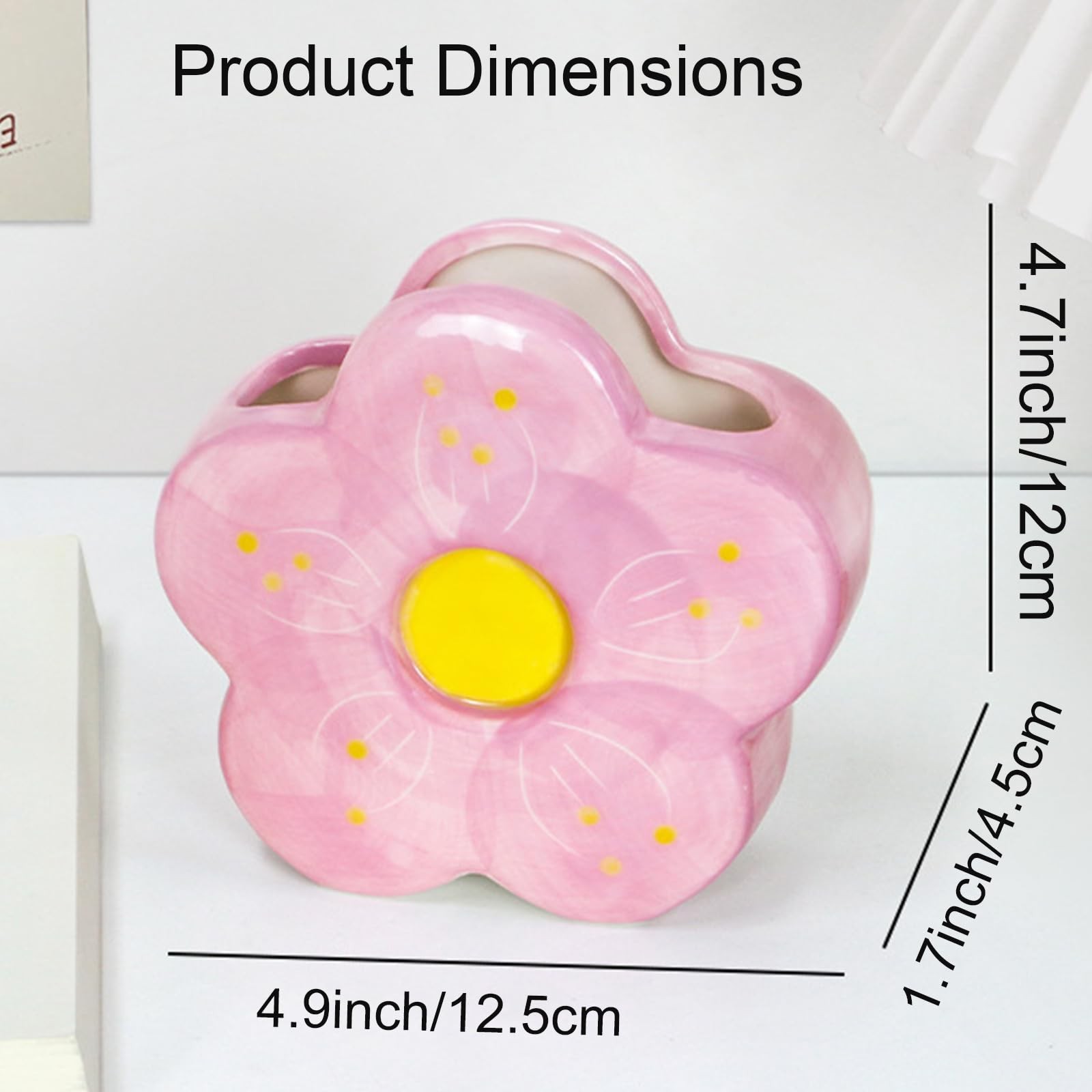Purple Pencil Holder Pen Holder Office Desk Aesthetic Cute Flower Home Decor …