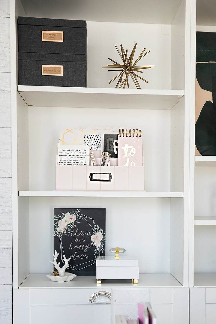 Blu Monaco Light Pink Wooden Mail Organizer – 3 Tier Blush Pink Desk Organizer