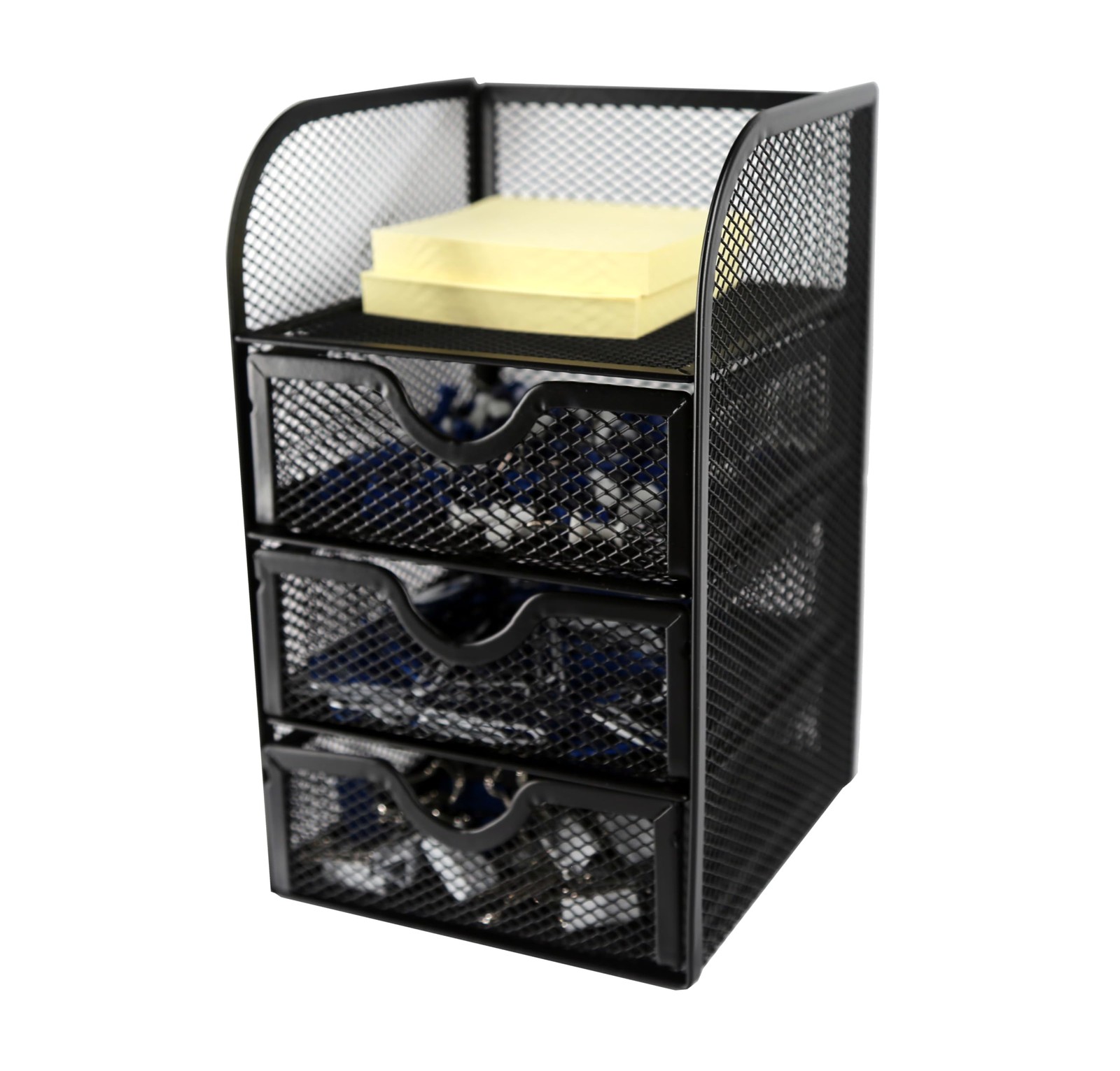 Huron Desktop Mini 3-Drawer Supplies Organizer (1/4/24/96) (1 pc) Black