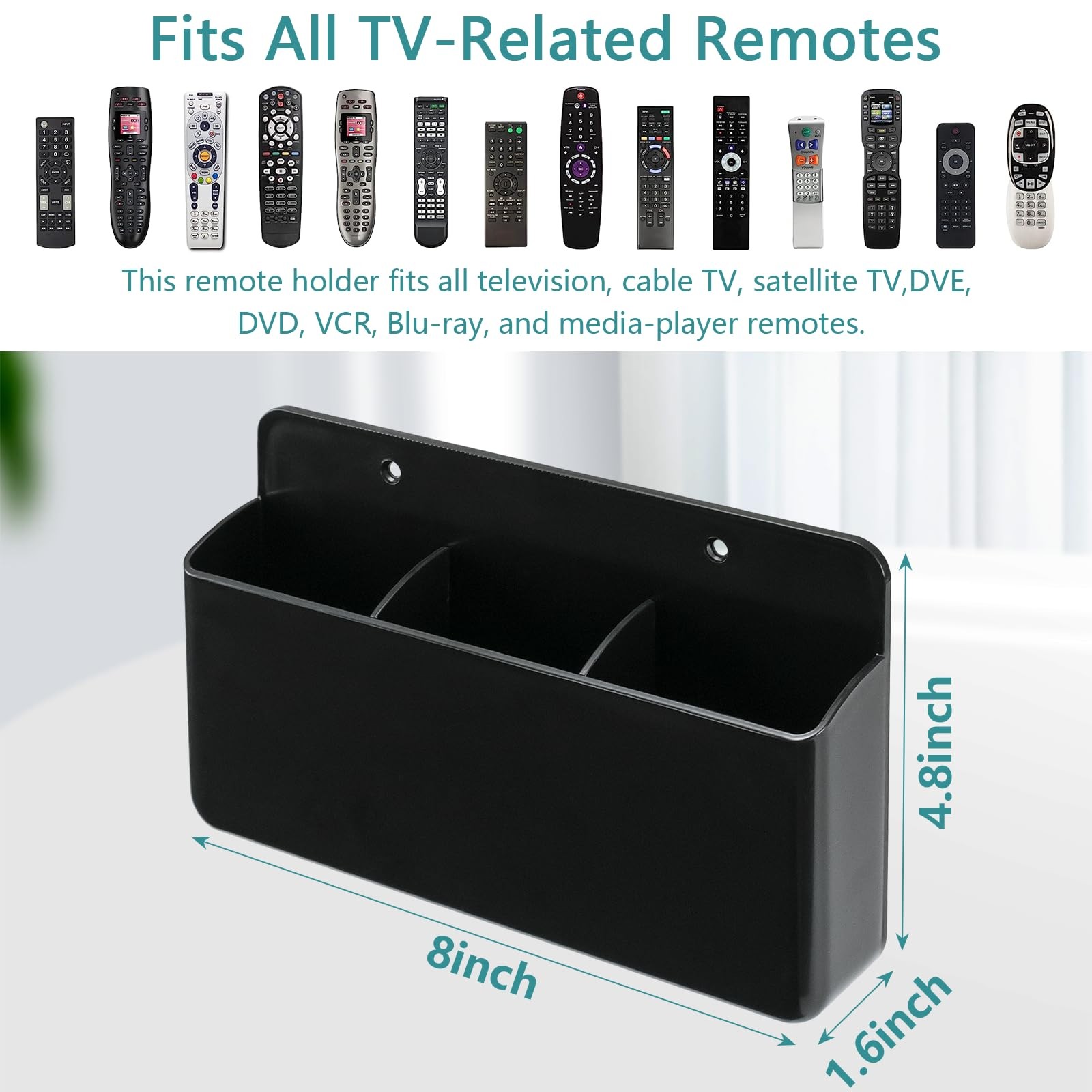 3 Slot Remote Control Holder Pen Storage Accessories for Home Office School
