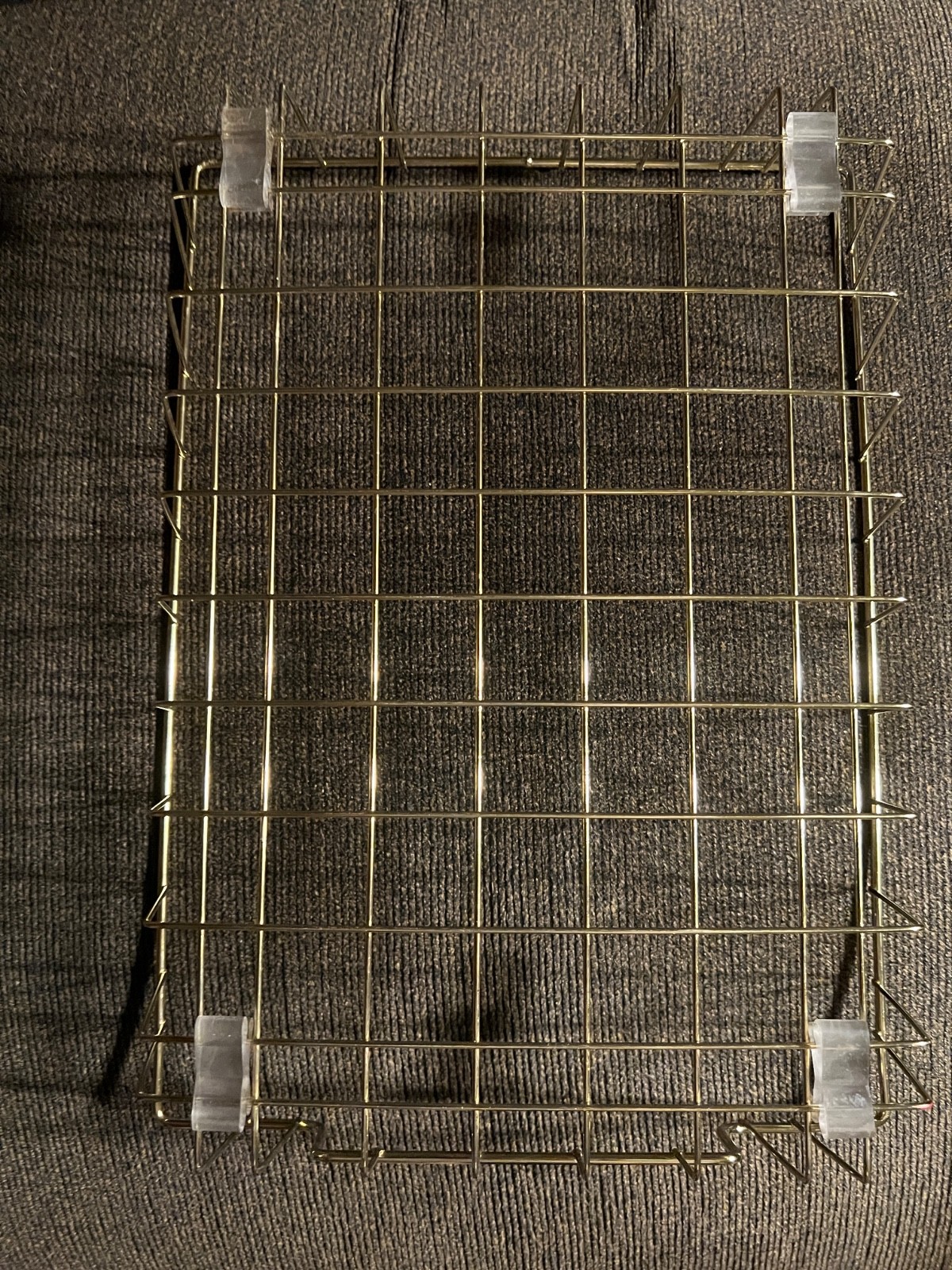 Vintage Golden Steel Metal Wire In/Out Basket – Rubber Feet