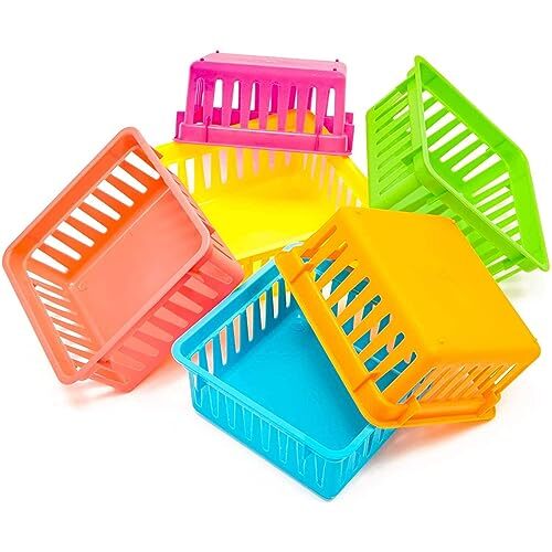12 Pack Mini Plastic Storage Baskets Bins for Home Classroom Office Organization