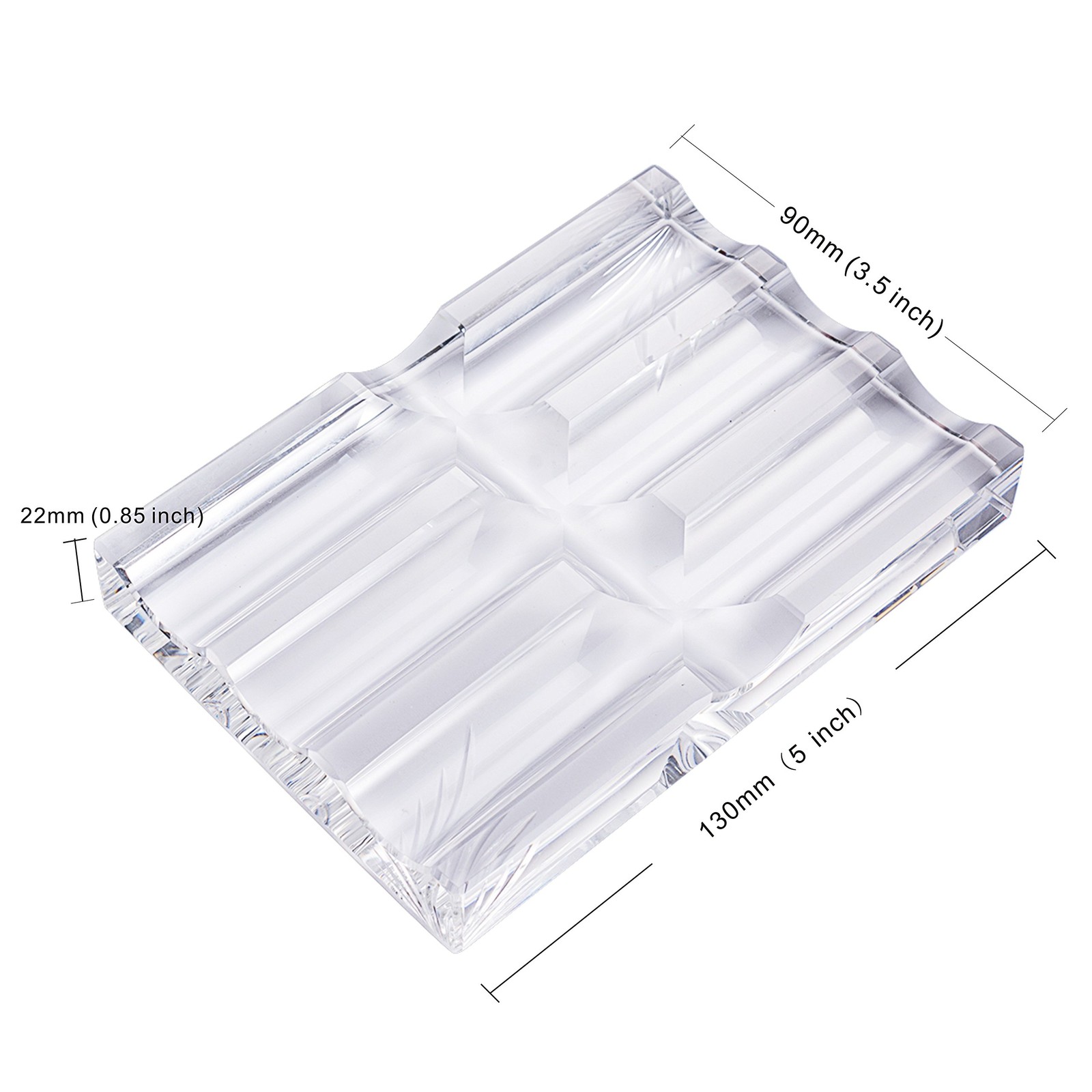 LONGWIN Office Supplies Crystal Fountain Pen Holder Desktop Organizer Clear