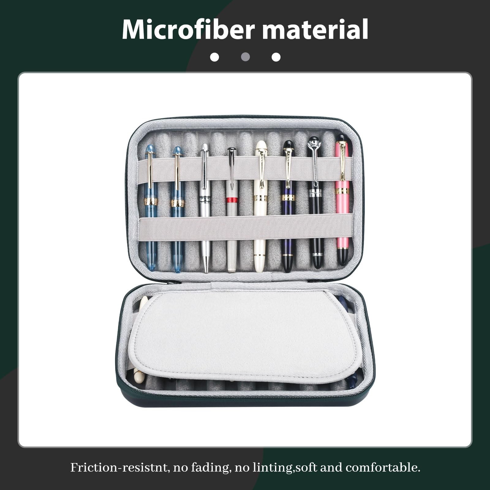 PU Leather 16 Slots pen case/boxes， Pencil Tray Case Organizer,Handmade Displ…
