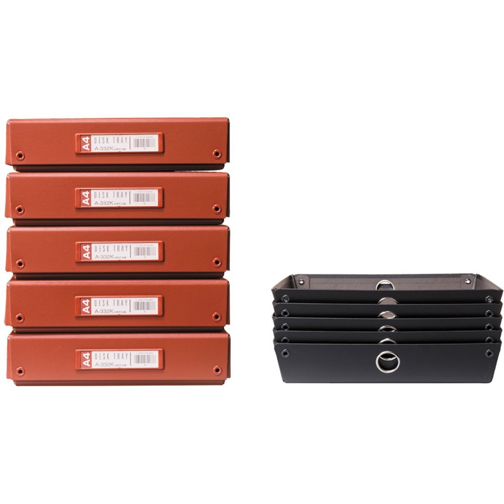 Lihit lab. Document Tray, Stacking Tray, A4, Brown, A340-9