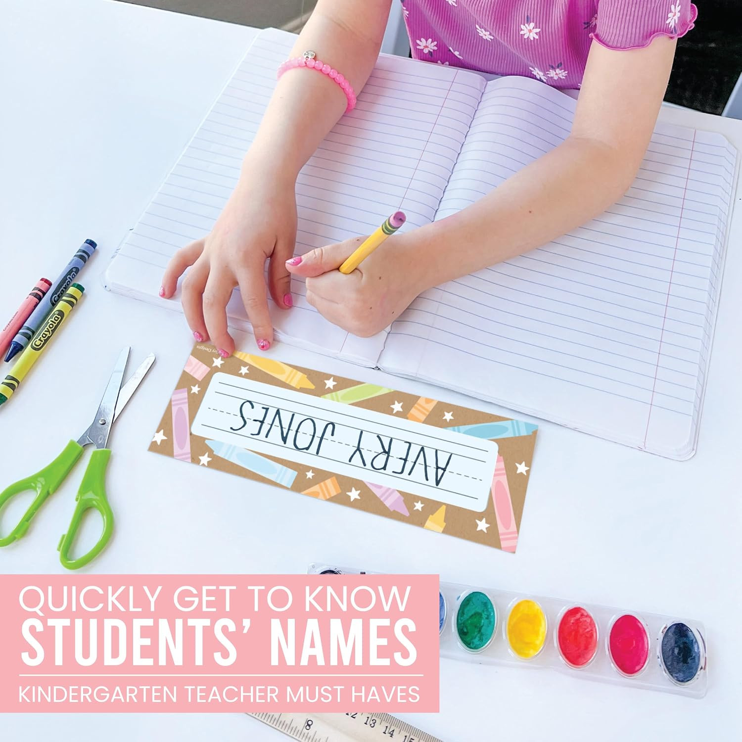Desk Name Tags for Classroom – 36 Student Desk Name Plates for Classroom Decor,