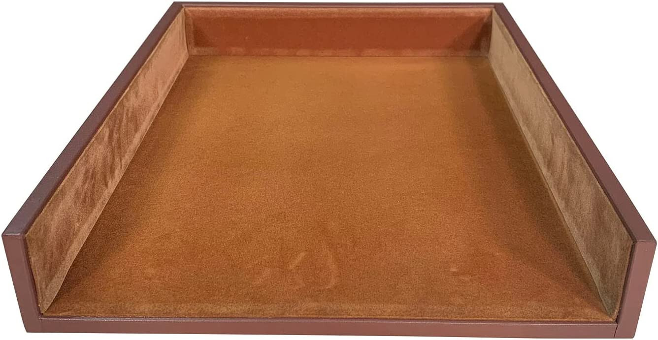 Dacasso Rustic Brown Leather Letter Tray / LETTER Size / A3201 / Brand New