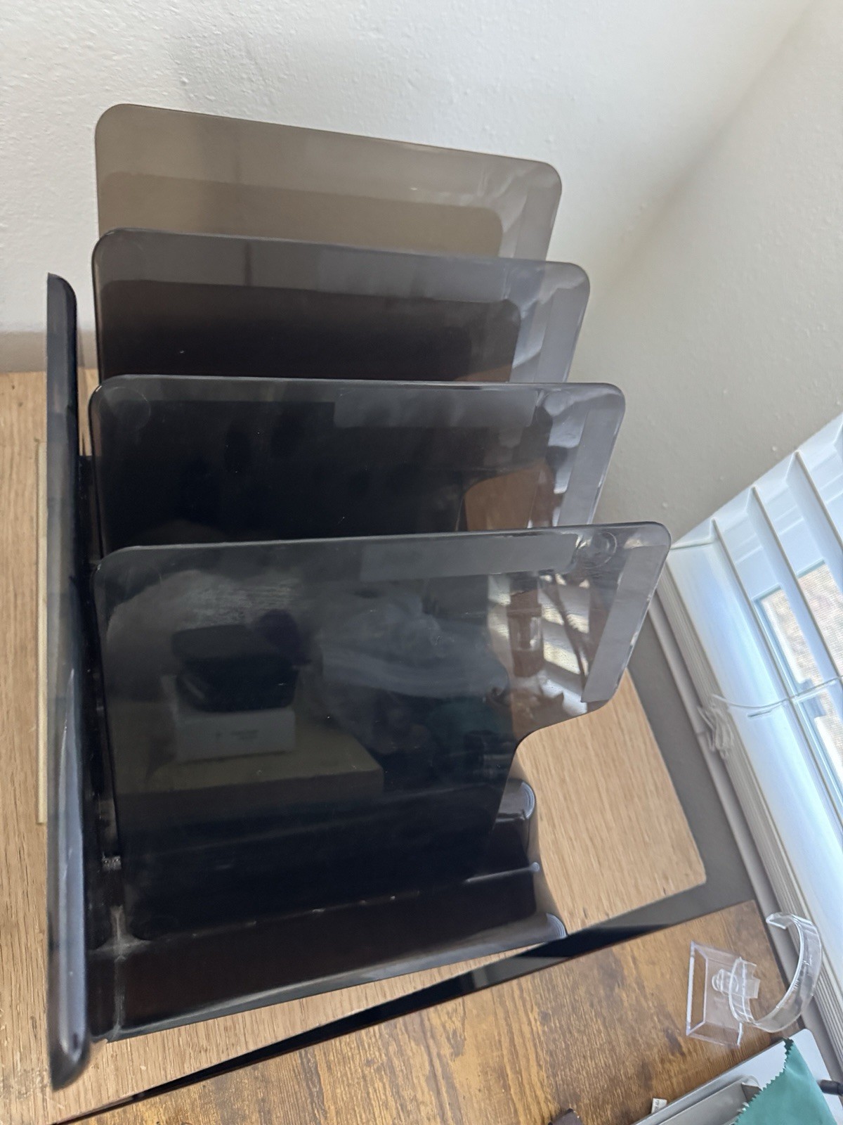 Eldon Office 4 Tier Vertical Letter File Tray Space Age Mid Century MCM Desk