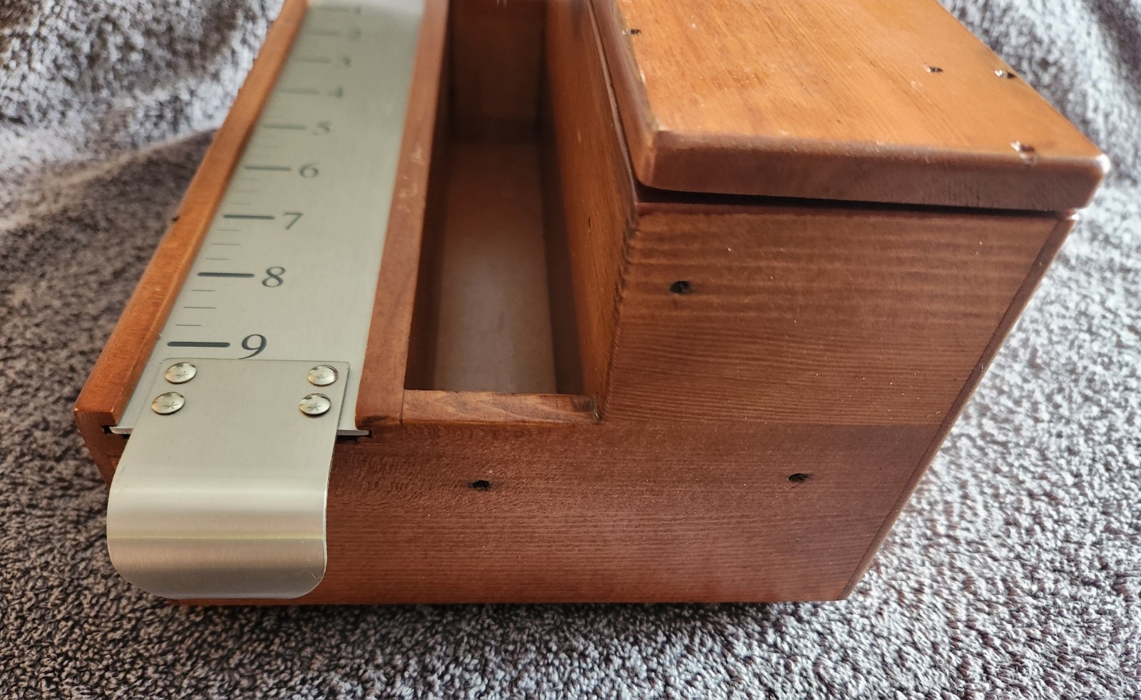 Vintage Pottery Barn Kids Desk Top Organizer 3 Compartment, Lidded Brown VGUC