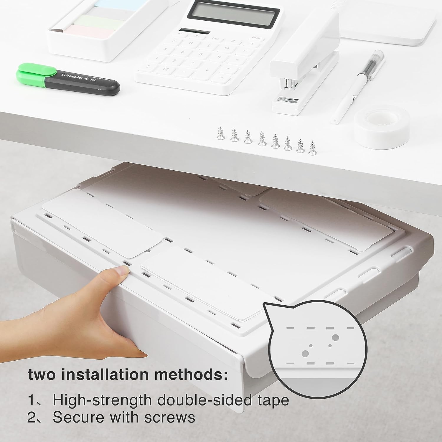 Under Desk Drawer Super Large Under Table Hidden Drawer Desk Accessories