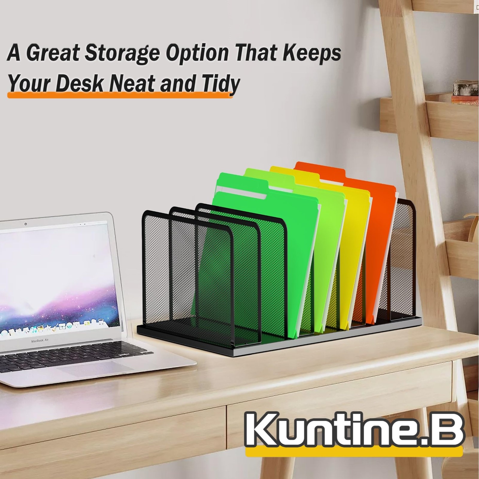 Desk File Organizer 7 Upright Mesh Sorter Office Document Holder Classroom