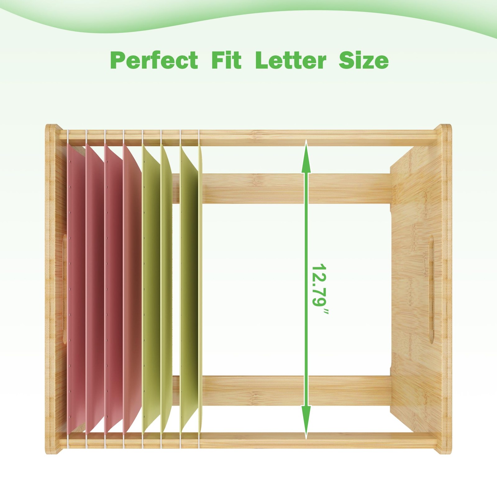 Wisuce Essentials Hanging File Organizer Box for Letter 1 Pack-Basic, Natural
