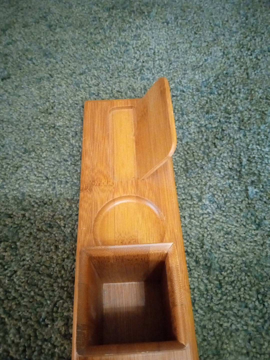 Wooden Handmade Desktop Organizer Cards Pencils Change Holder Unique USA Nice