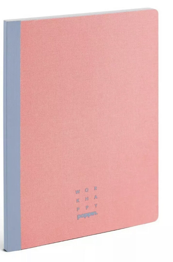 New Poppin Medium Bound Notebook Guava Color College Ruled 80 Sheets