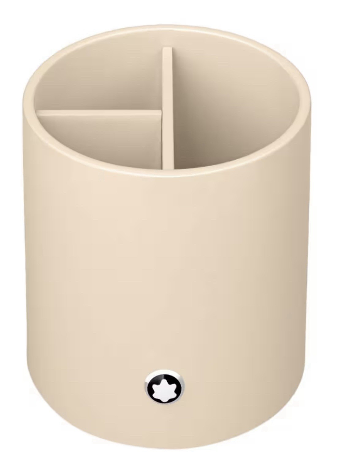 New Montblanc Round 3 Compartment Ivory Lacquer Pen Holder 133171