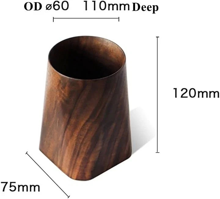 Durable Whole Piece Black Walnut Pencil Wood Holder Wooden Desktop Cup Office
