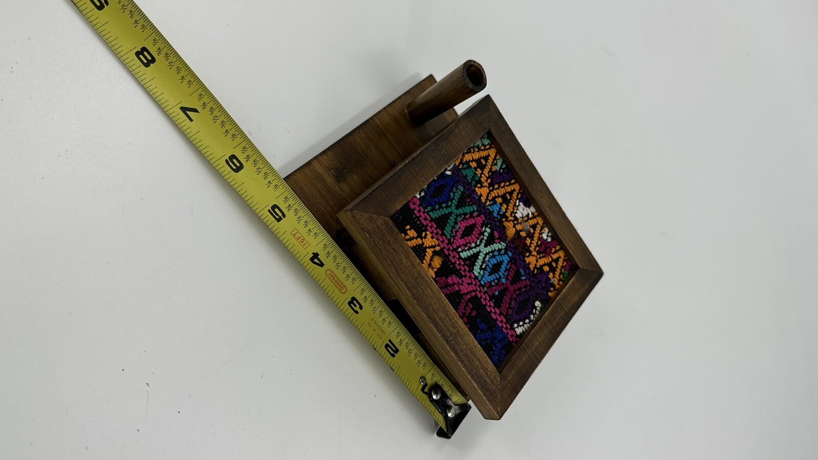 Wooden Sticky Note Pen Holder Top Desk Organizer