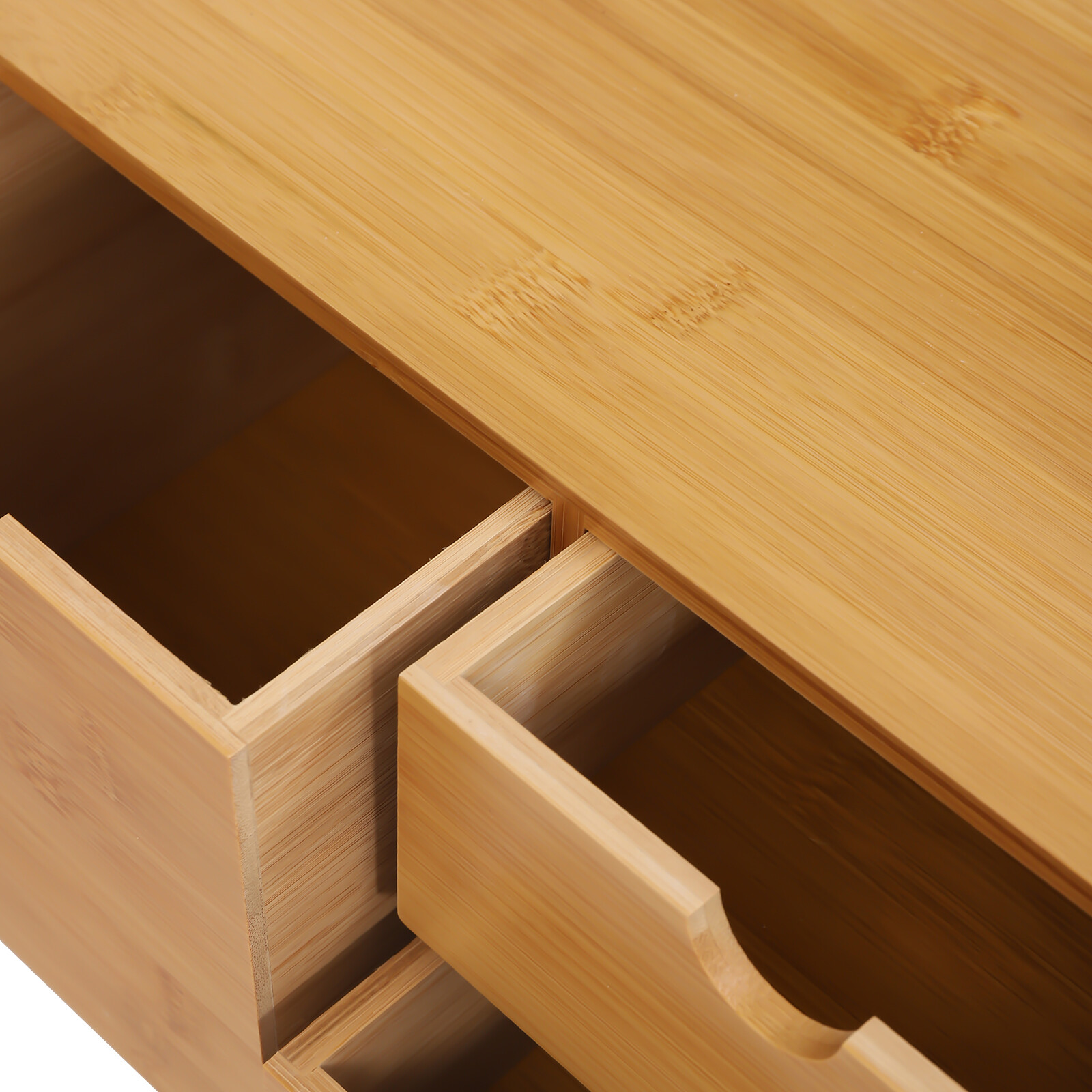 Bamboo Desk Organizer with 3 Drawers, Stylish and Functional, Eco-friendly