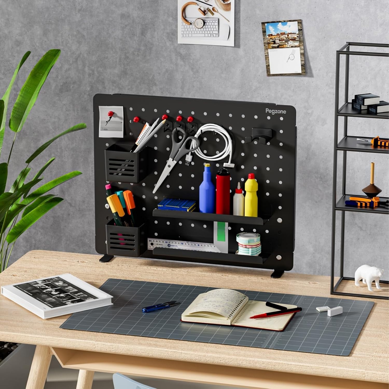 Stylish Desk Organizer for Office Gaming, Black