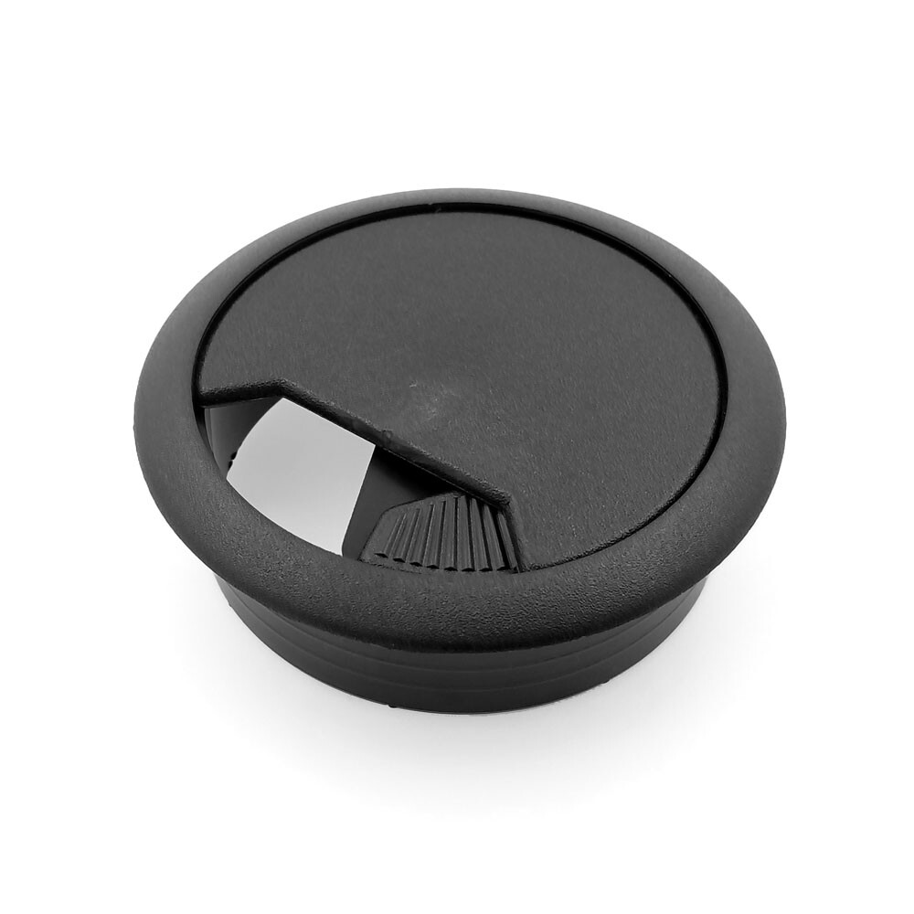 3pcs 2″ Black PC Computer Cord Cable Wire Organizer Hole Cover Desk Grommet