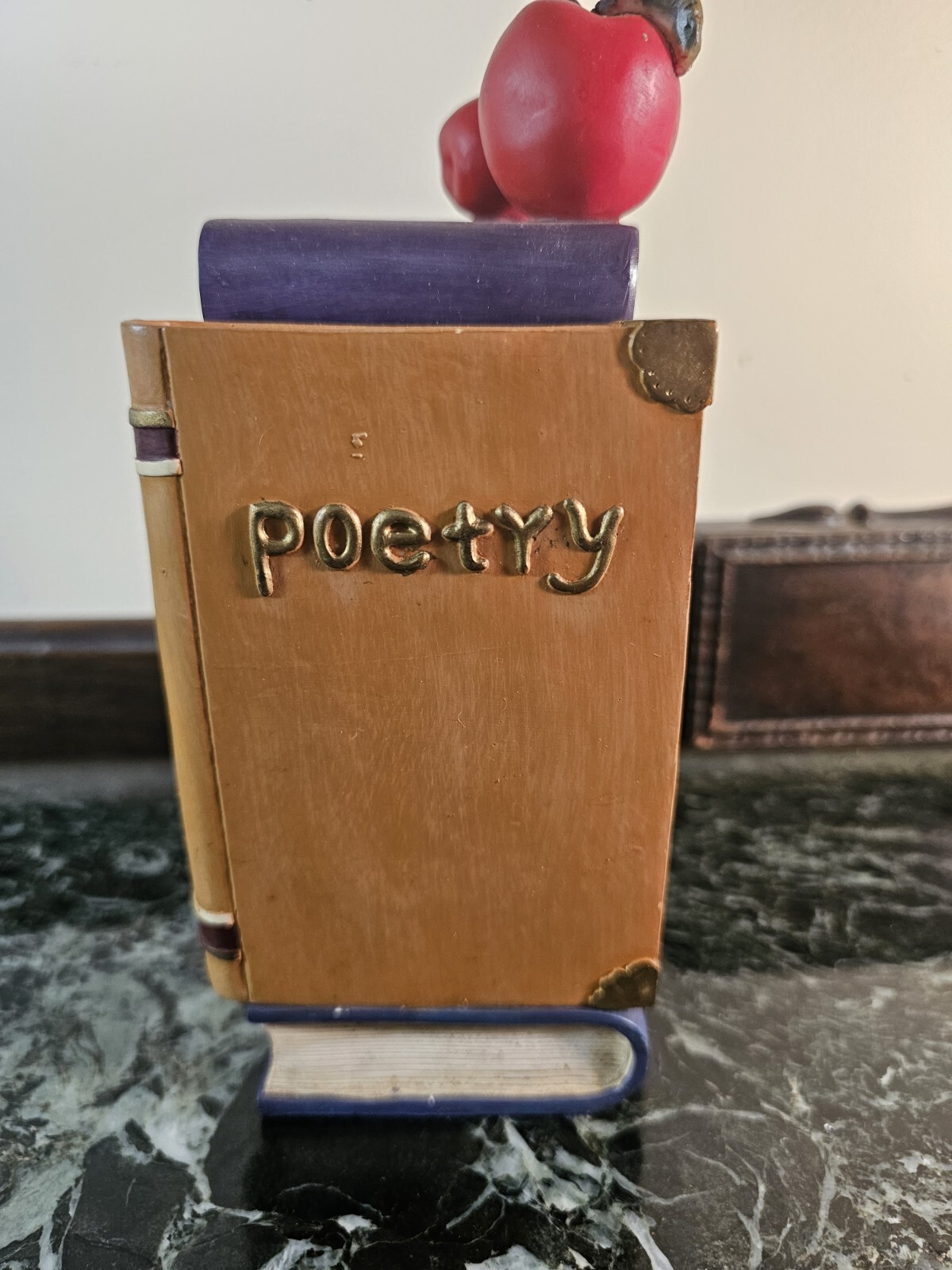 Pencil Holder Stack Of Books 7.75″ Tall LOTS OF PICS! READ DESCRIPTION
