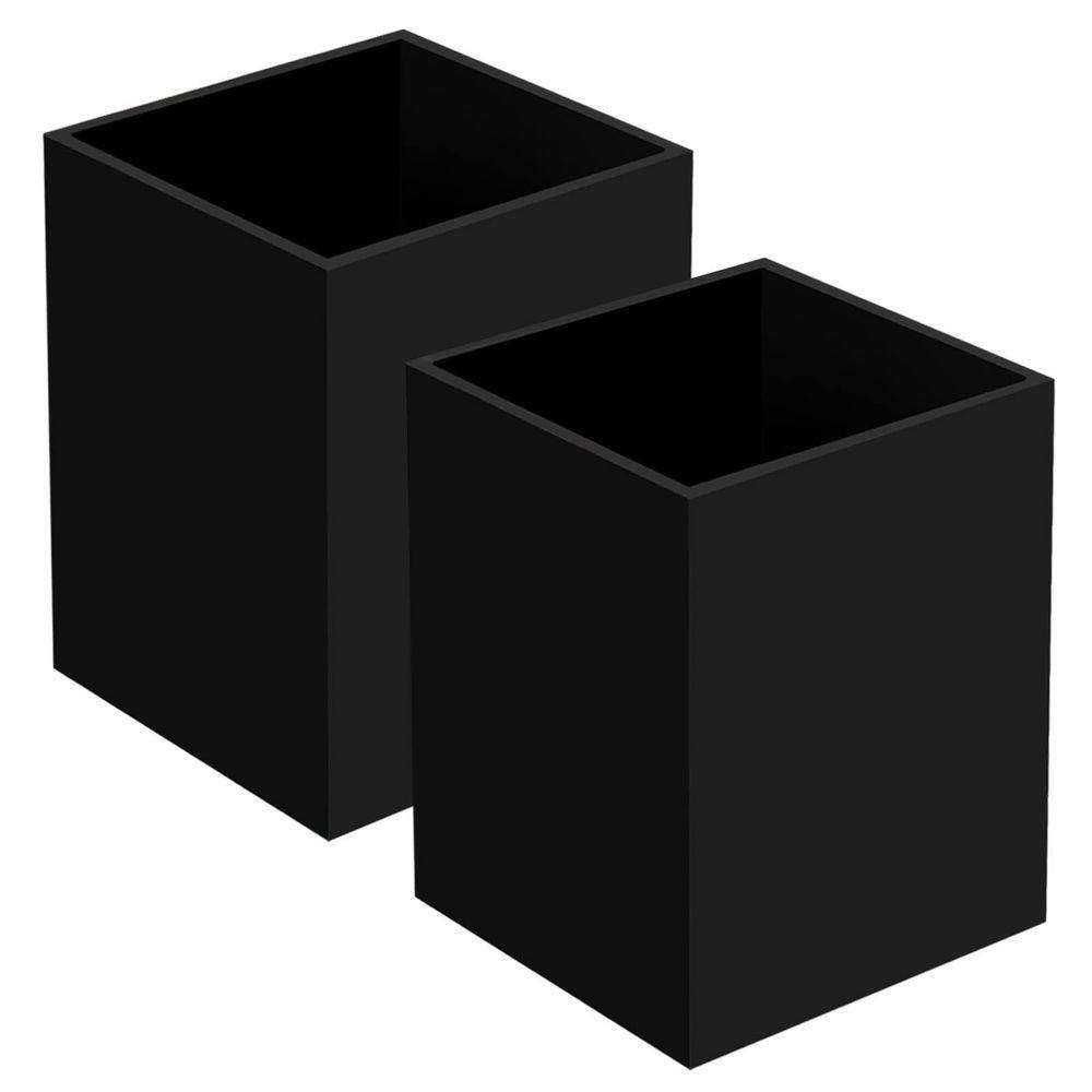 3 X 3 X 3.94 In. Acrylic Pen Pencil Holder Organizer with Modern Style for Desk