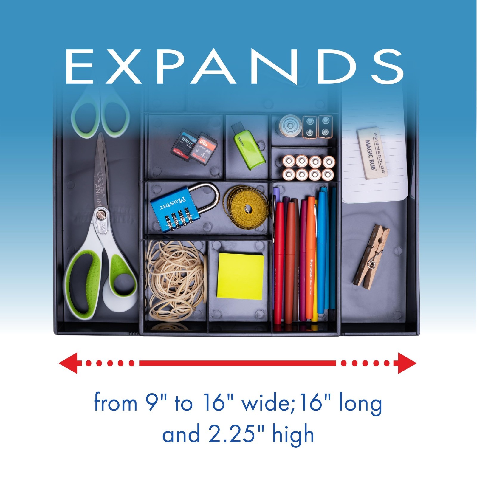Expandable Office Drawer Organizer – Desk Storage Tray for Home & Office, Adjust