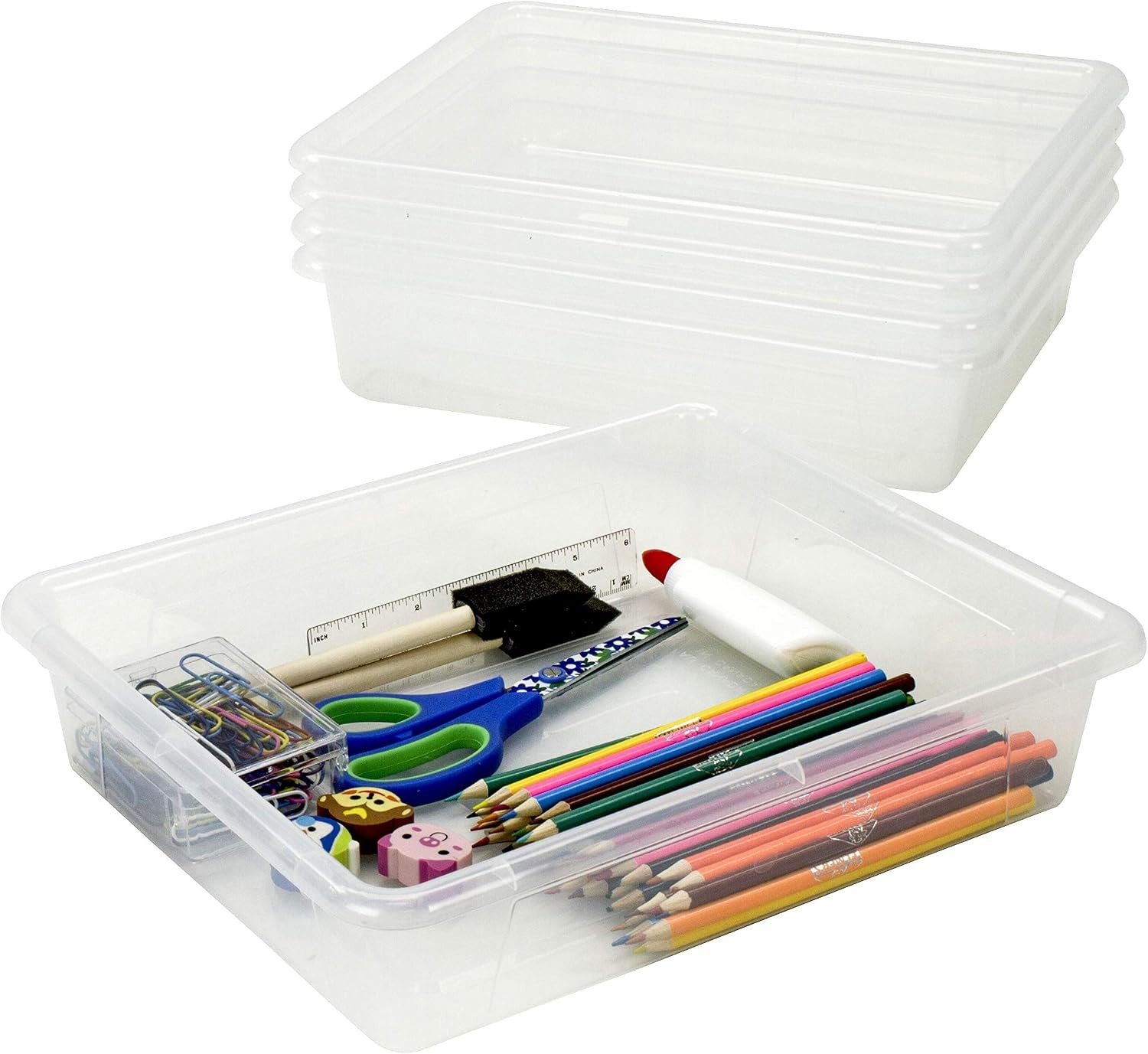 Letter Size Deep Storage Tray Organizer Bin Classroom Office & Home