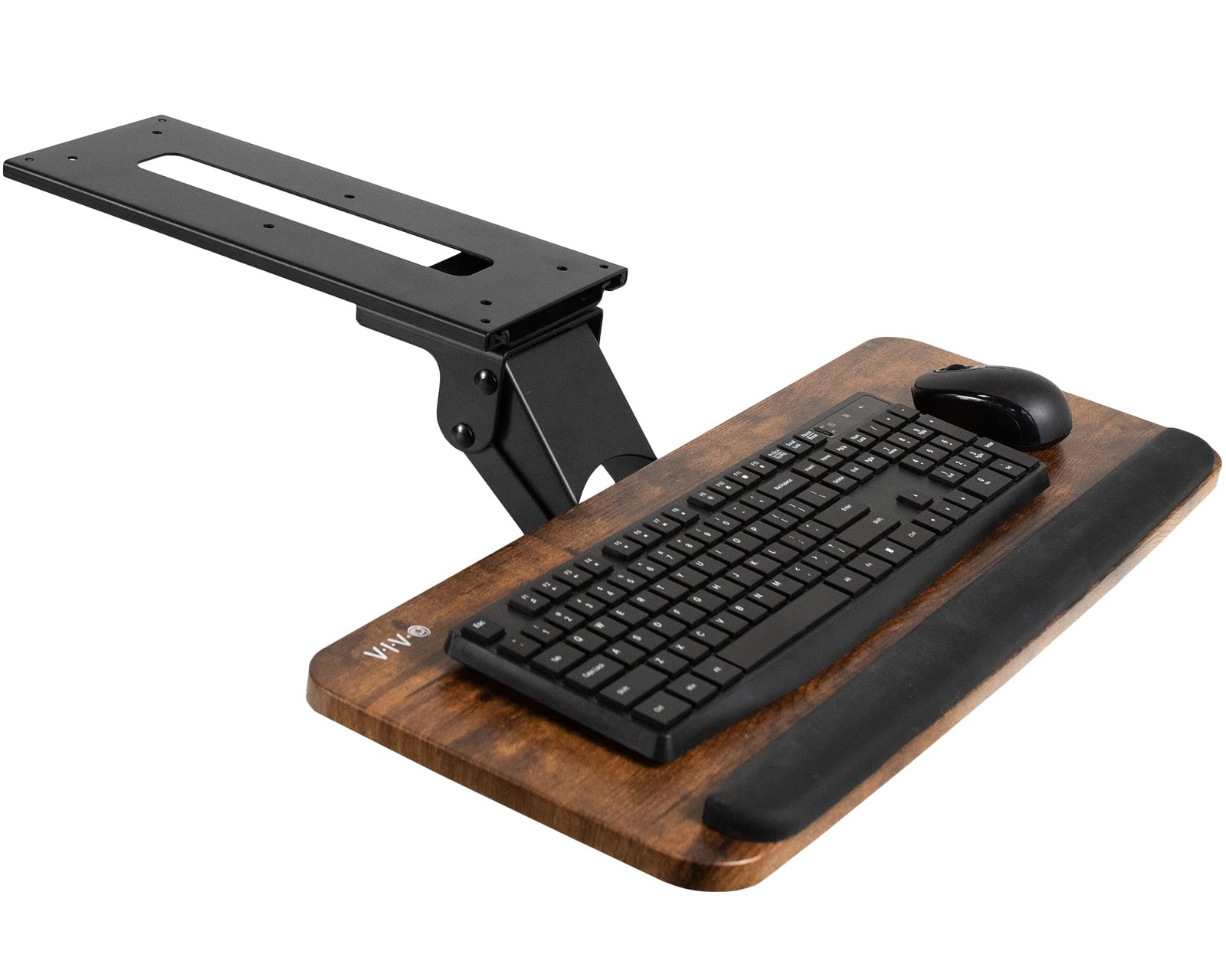 VIVO Adjustable Computer Keyboard and Mouse Platform Tray, 25″, Vintage Brown