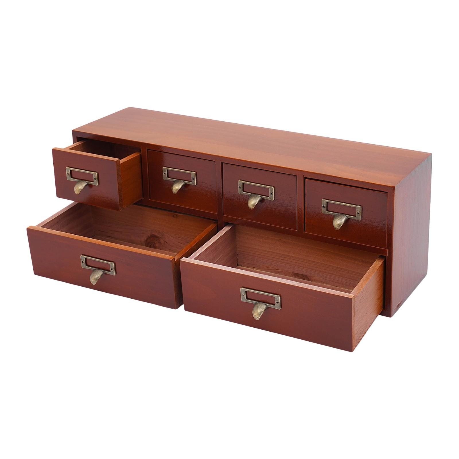 Retro Style Desktop Organizing Cabinet with 6 Drawers Desk Organizer Storage