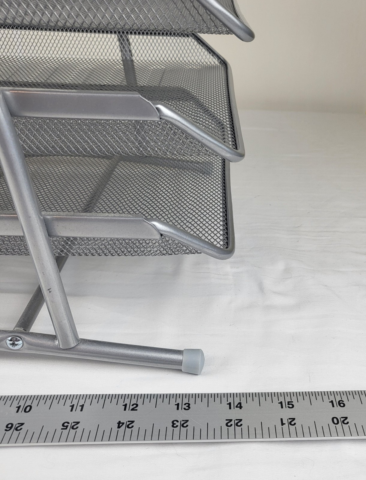 3-Tier Metal Mesh Filling Letter Tray Document Holding Metal Stacking Support