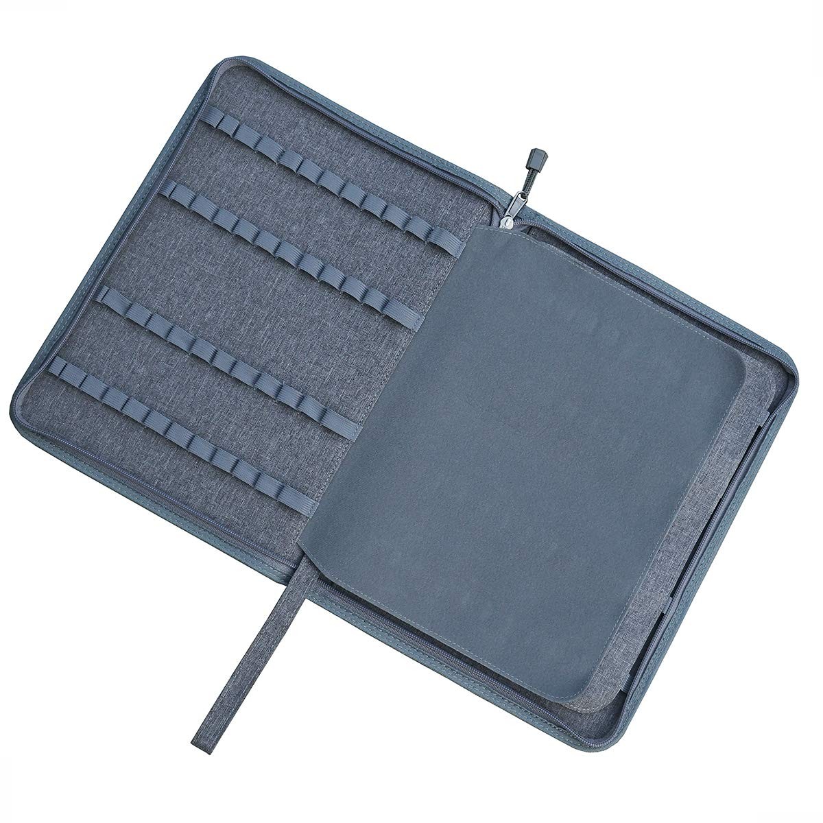 48 Fountain Pen Case Gray Organizer Bag, Waterproof Canvas Pen Display Holder…