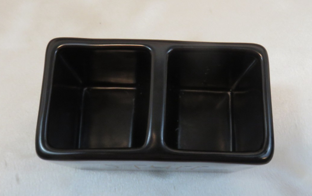 Rae Dunn STUFF 2 Compartment Pen Pencil Organizer 213 Black By Macenta Farmhouse