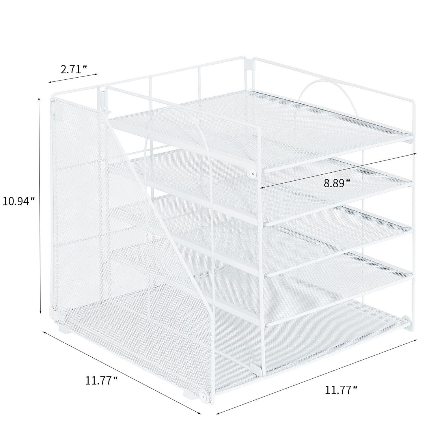 Desk Organizers and Accessories, 5-Tier Paper Letter Tray Organizer with File…