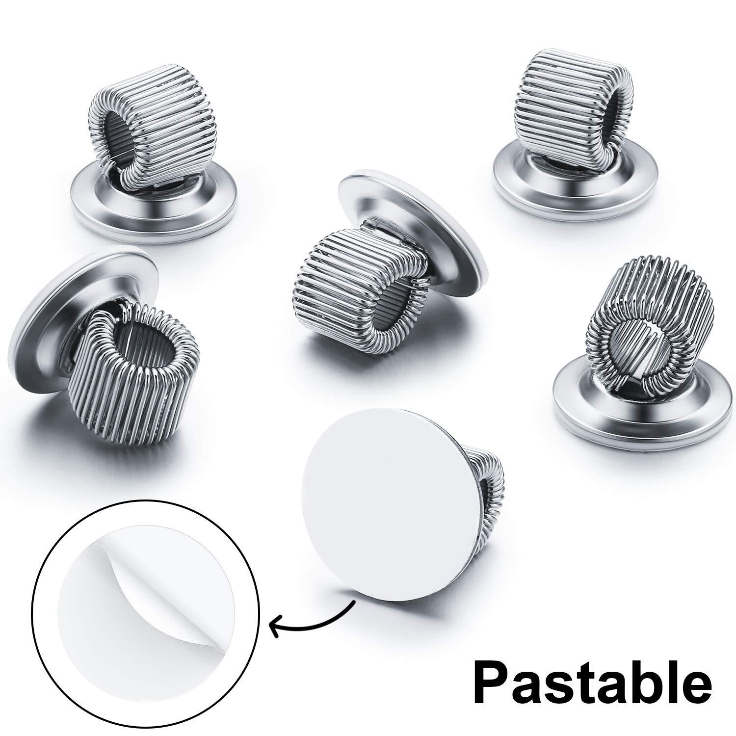 10 Pack Stainless Steel Magnetic Pen Holder Clips for Refrigerator Whiteboard