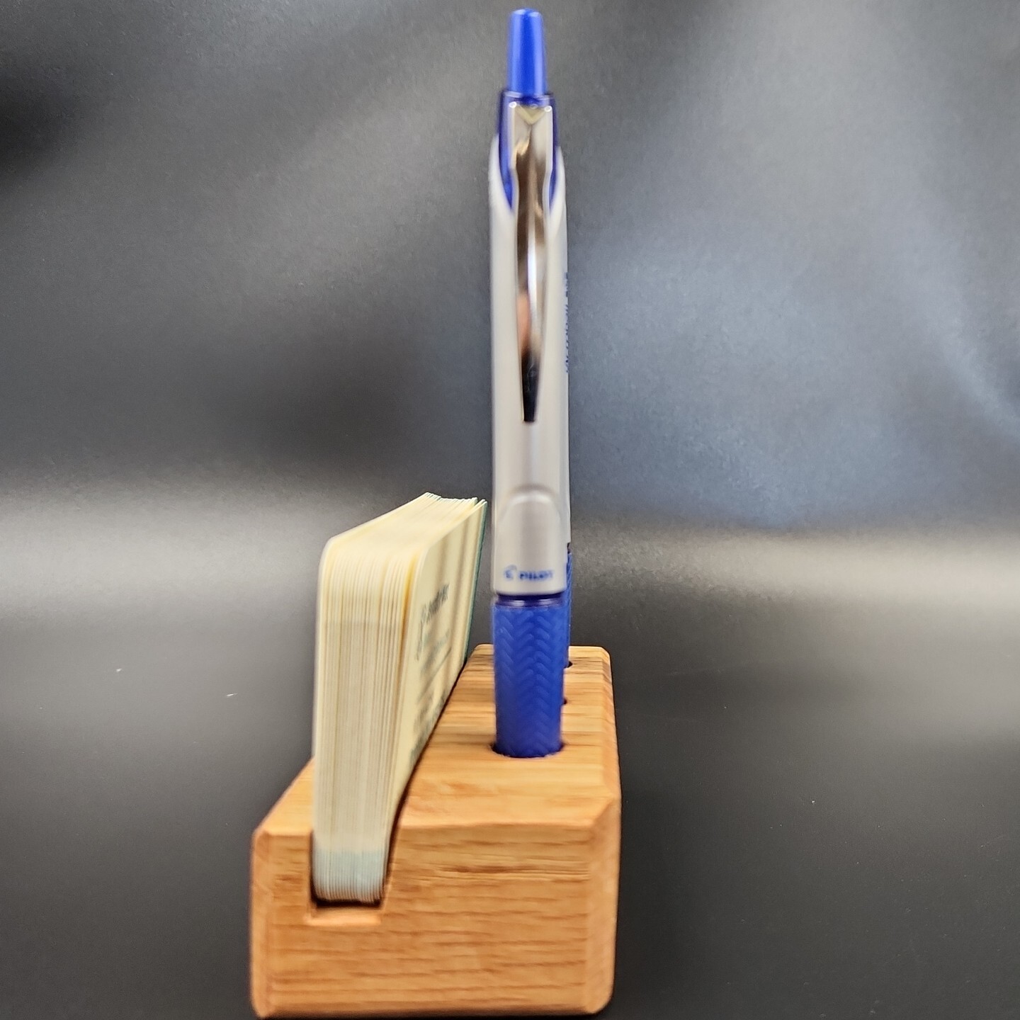 Desk Organizer Business Card Holder and Pen Stand Handmade Office Gift Oak Wood