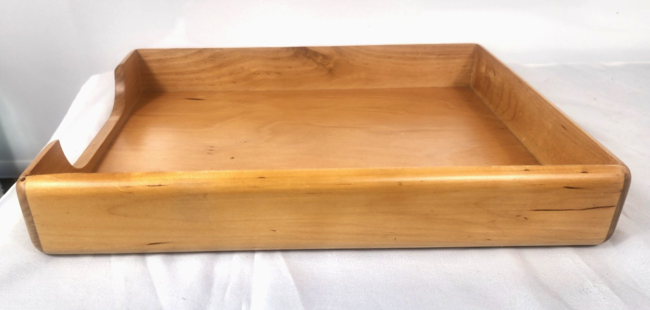 vintage Eldon ? Woodline Solid Birch ? Maple ? Wood Desk Document Letter Tray