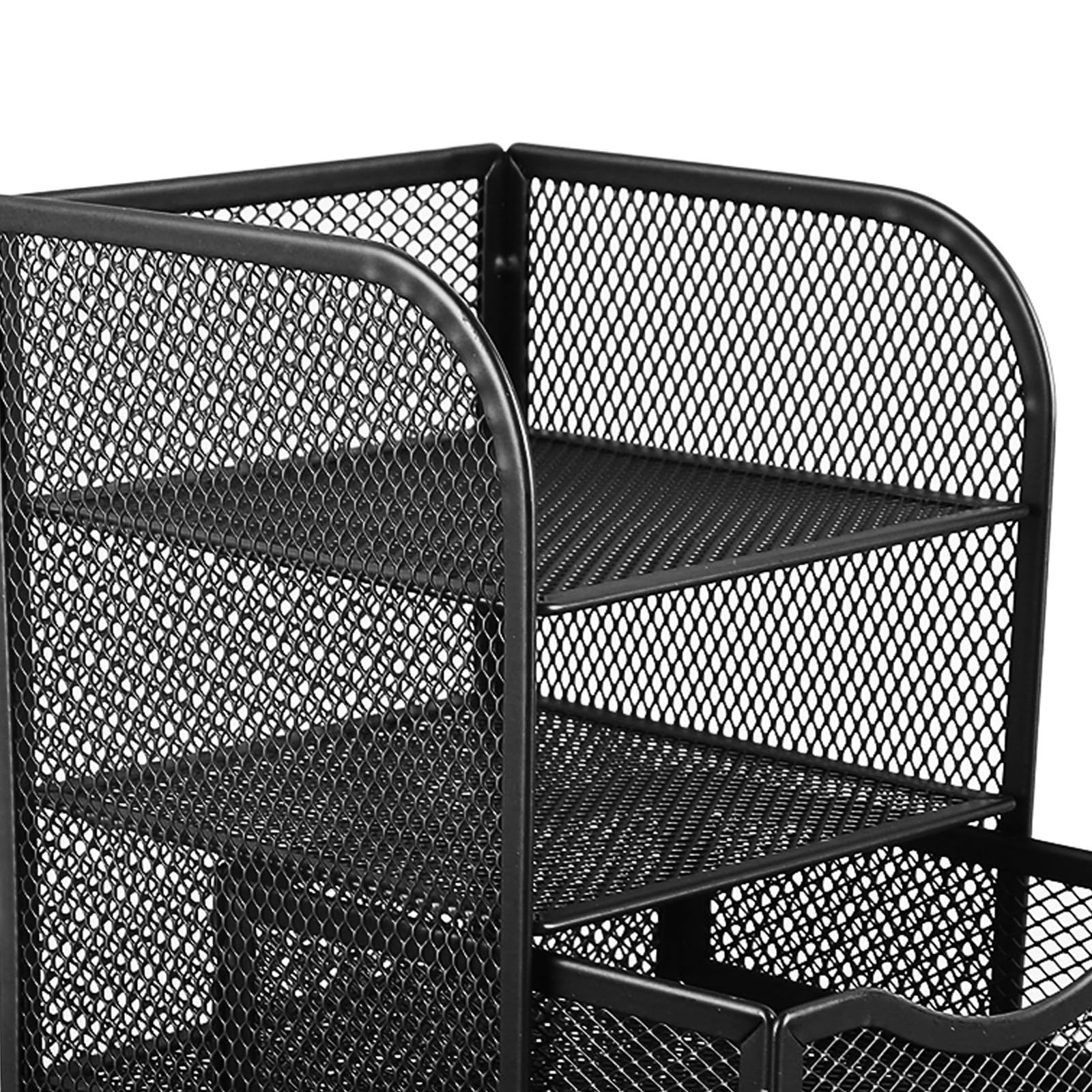 LJCM Desk Organizer, 3 Drawers Office Multifunctional Black